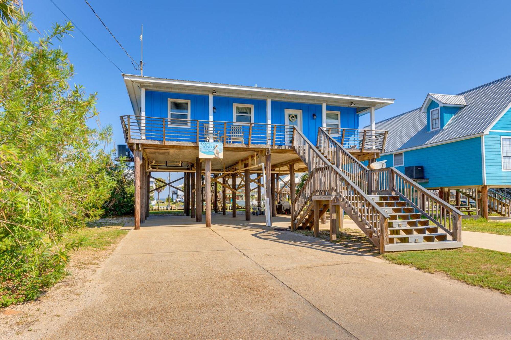 Waterfront Dauphin Island Home With Deck And Boat Dock Exteriér fotografie