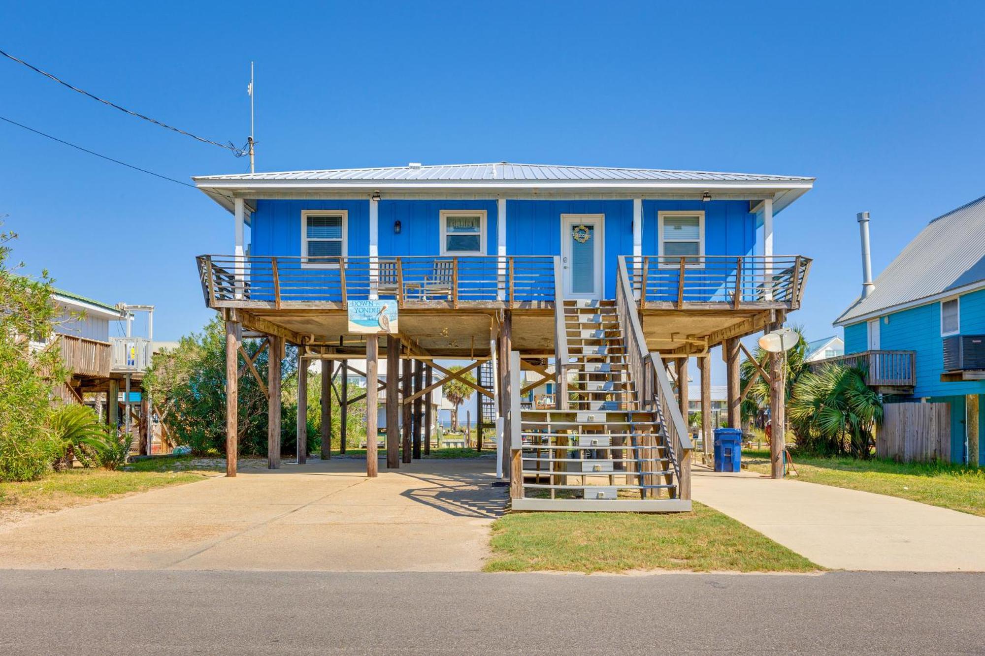 Waterfront Dauphin Island Home With Deck And Boat Dock Exteriér fotografie