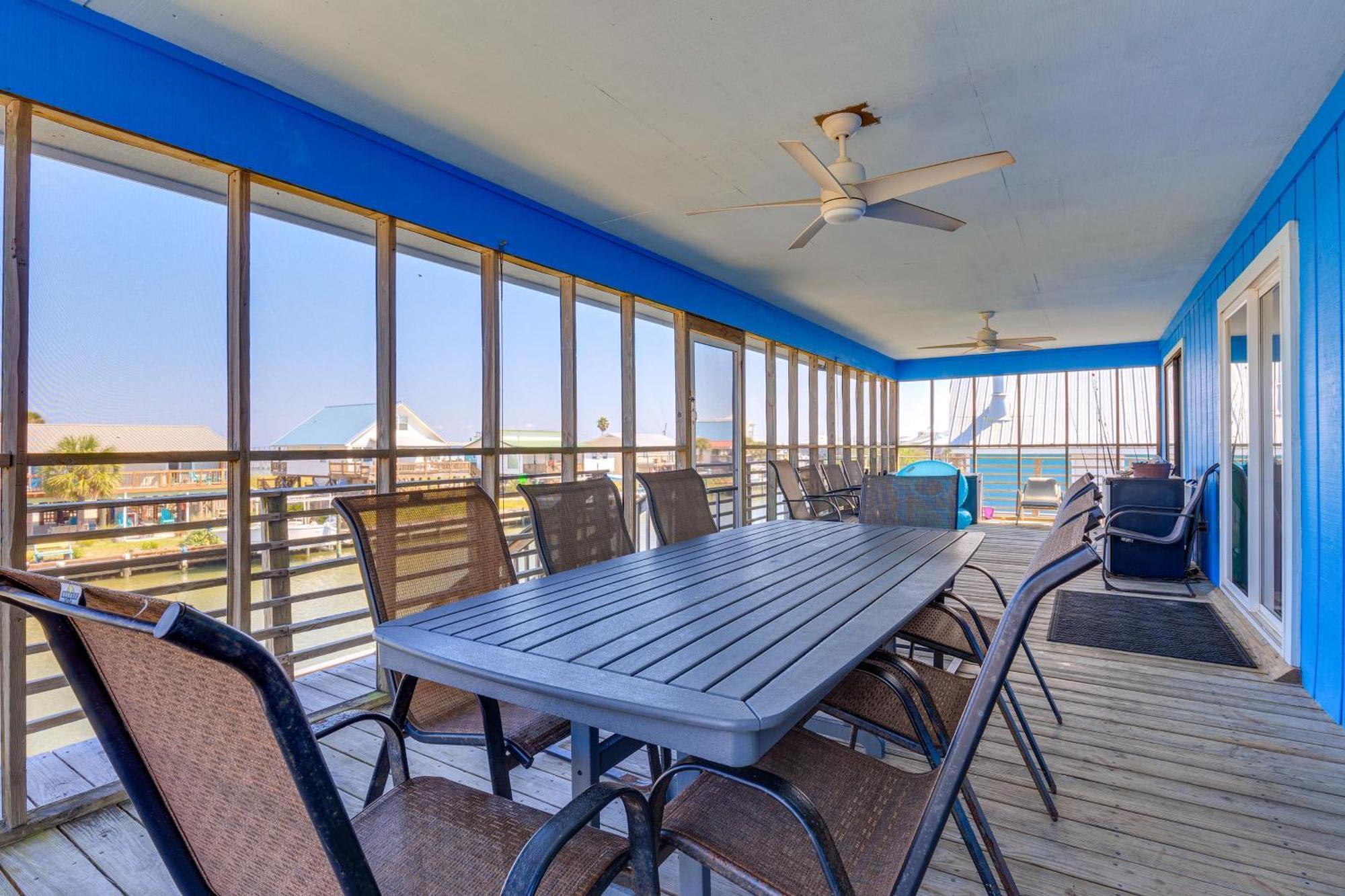 Waterfront Dauphin Island Home With Deck And Boat Dock Exteriér fotografie