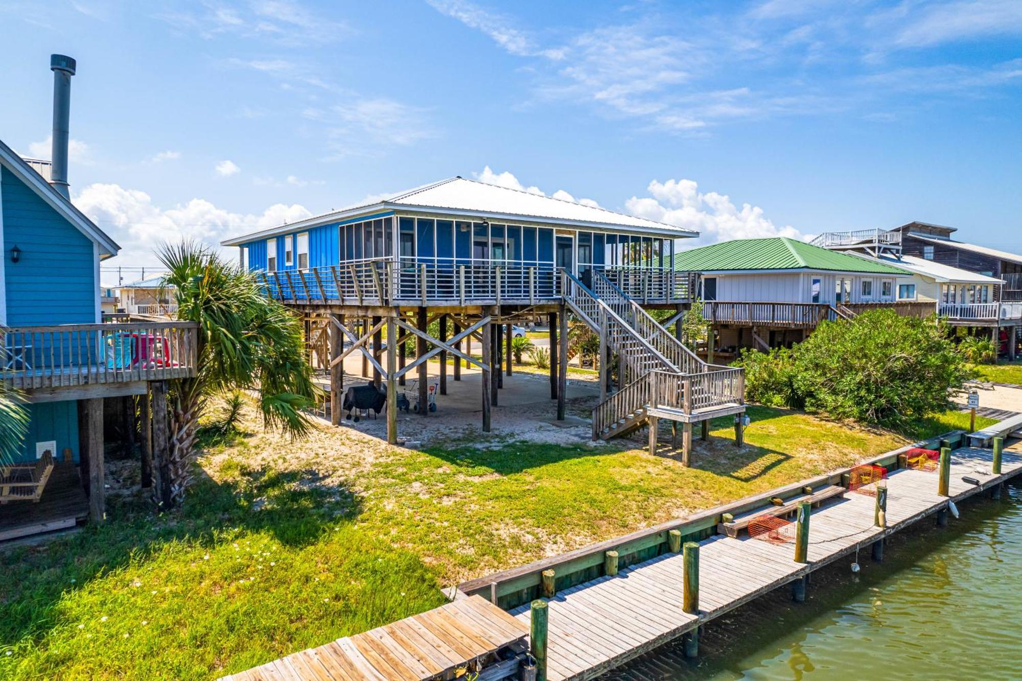 Waterfront Dauphin Island Home With Deck And Boat Dock Exteriér fotografie